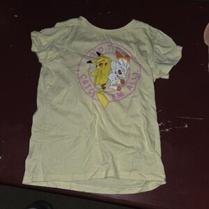 Yellow Kids T-Shirt with Cartoon Print